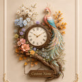 Phoenix floral Custom Name Wall Clock — personalized with a custom name