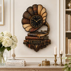Vintage Gramophone Personalized Wall Clock — personalized with a custom name