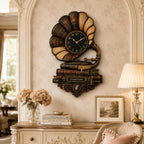 Vintage Gramophone Personalized Wall Clock — personalized with a custom name