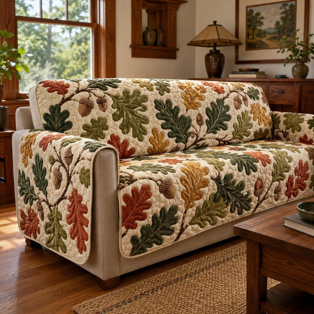 Oak Acorns Sofa Cover