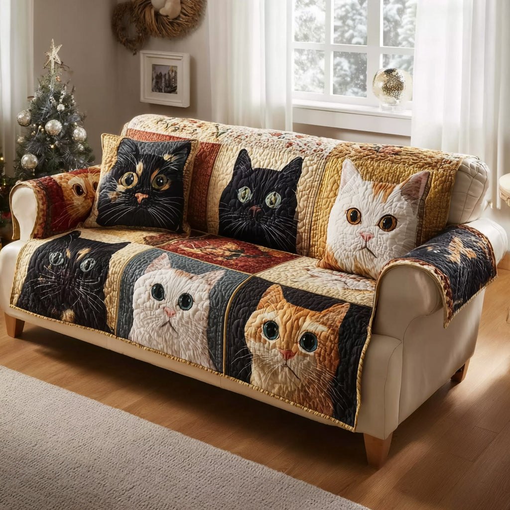 Obsidian Cat Gaze Sofa Cover