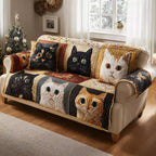 Obsidian Cat Gaze Sofa Cover