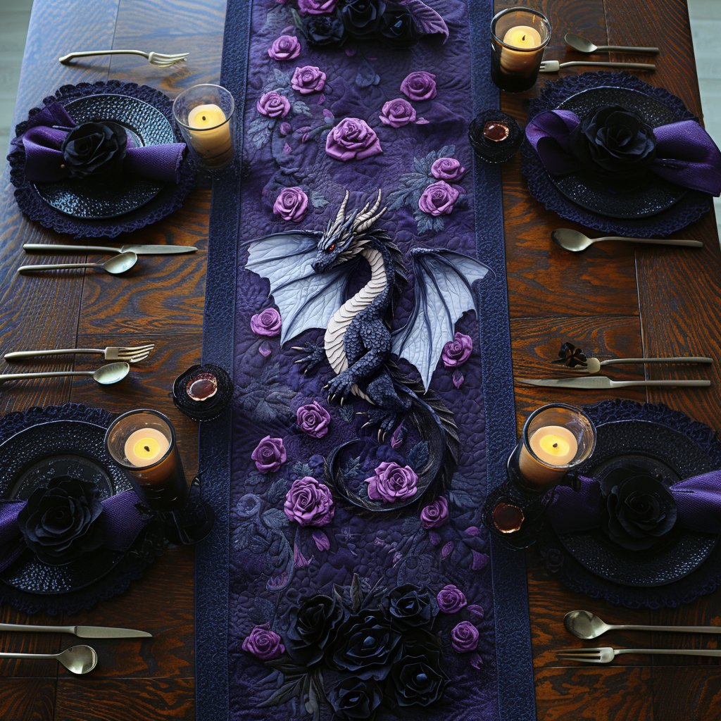 Obsidian Wyrm Table Runner