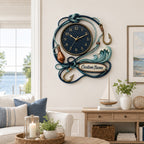 Personalized fishing line wall clock — personalized with a custom name