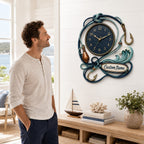 Personalized fishing line wall clock — personalized with a custom name