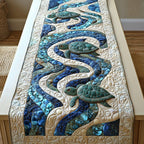Ocean Blooms Turtle Table Runner