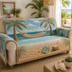 Hammock Between the Palm Trees Sofa Cover