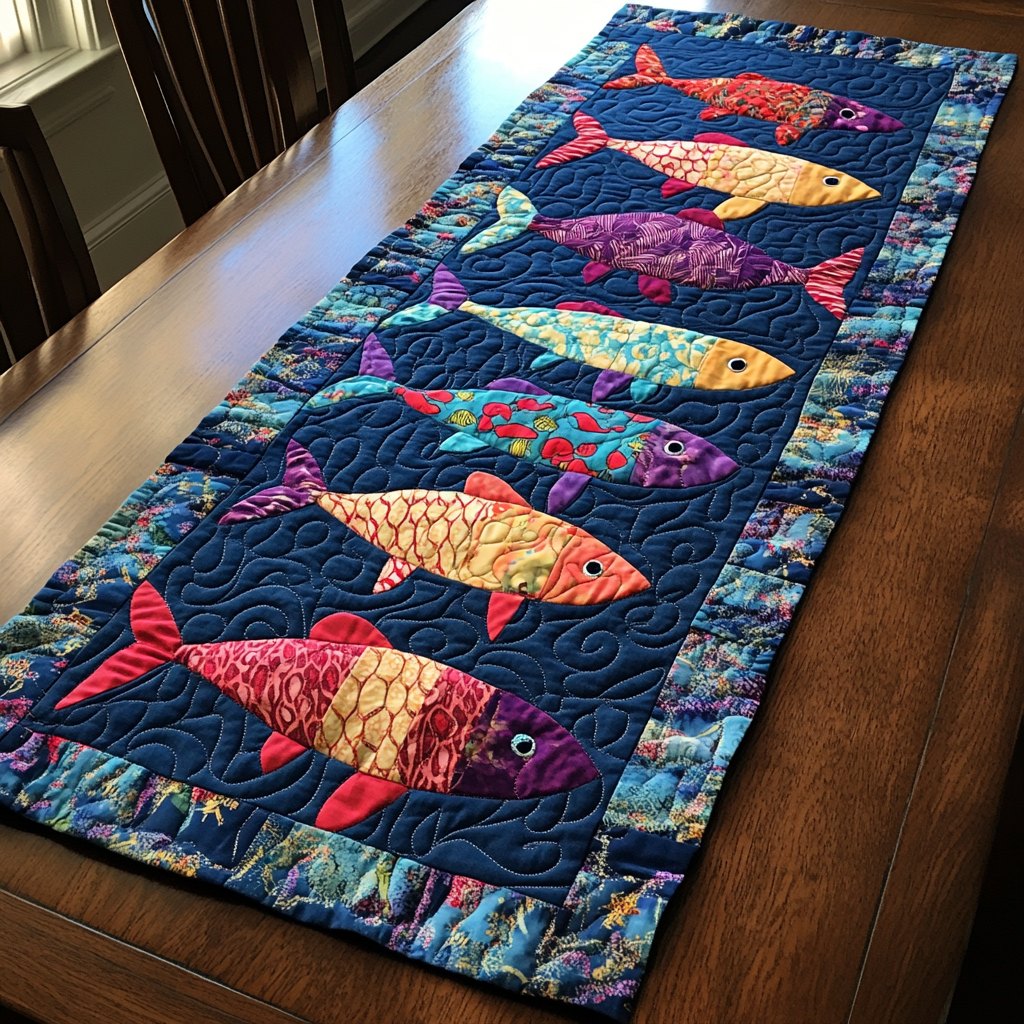 Ocean Fish Table Runner