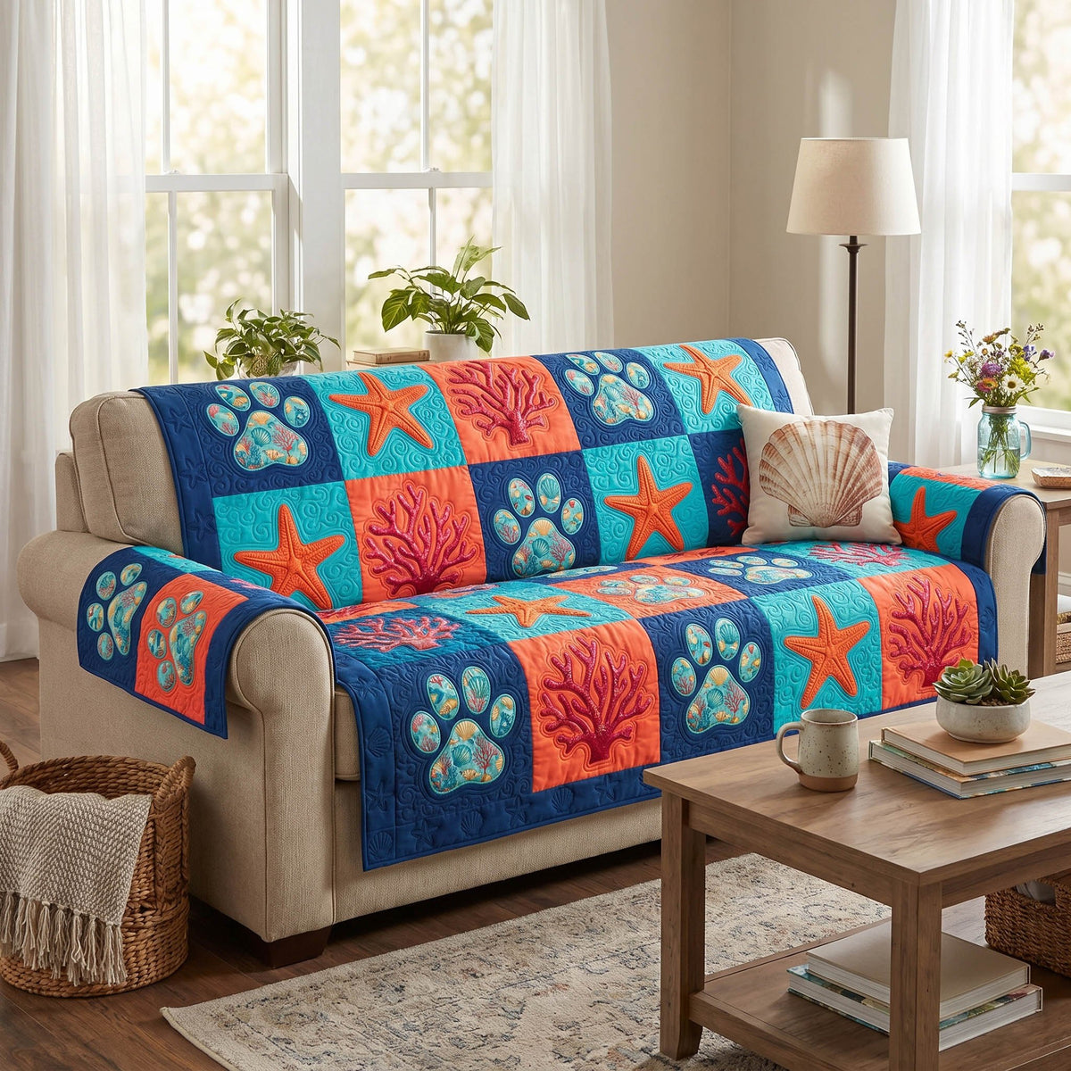 Ocean Paws Sofa Cover