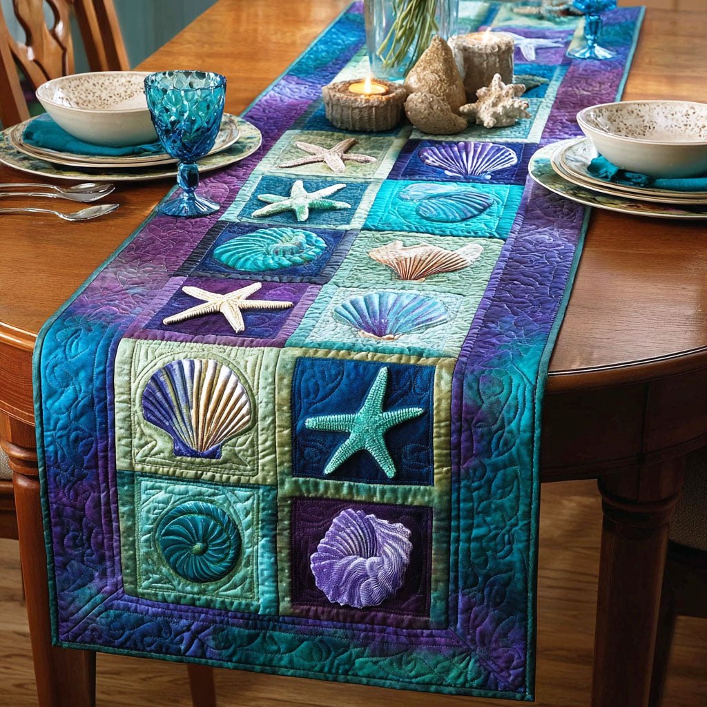 Ocean Shells Table Runner