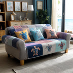 Turtle Panels in Pastel Patchwork Sofa Cover