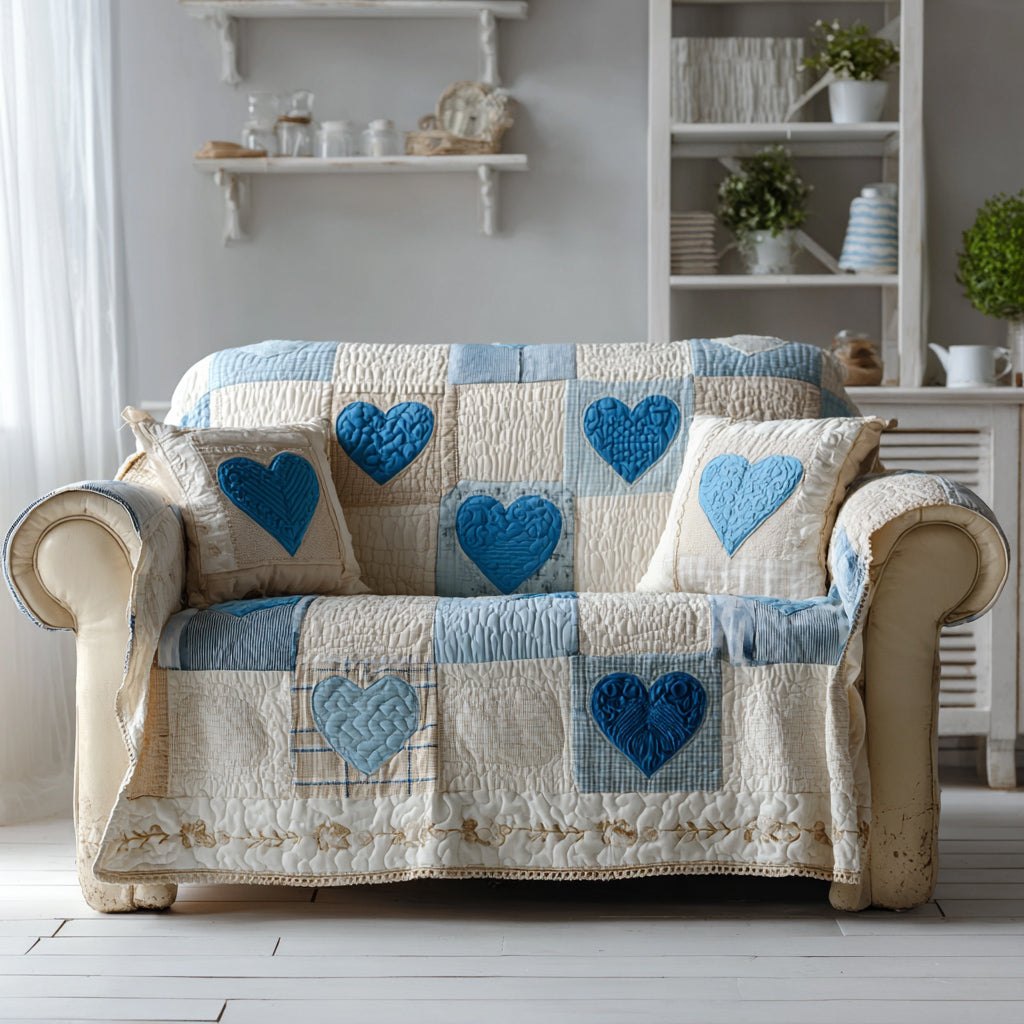 Ocean Valentine Love Sofa Cover