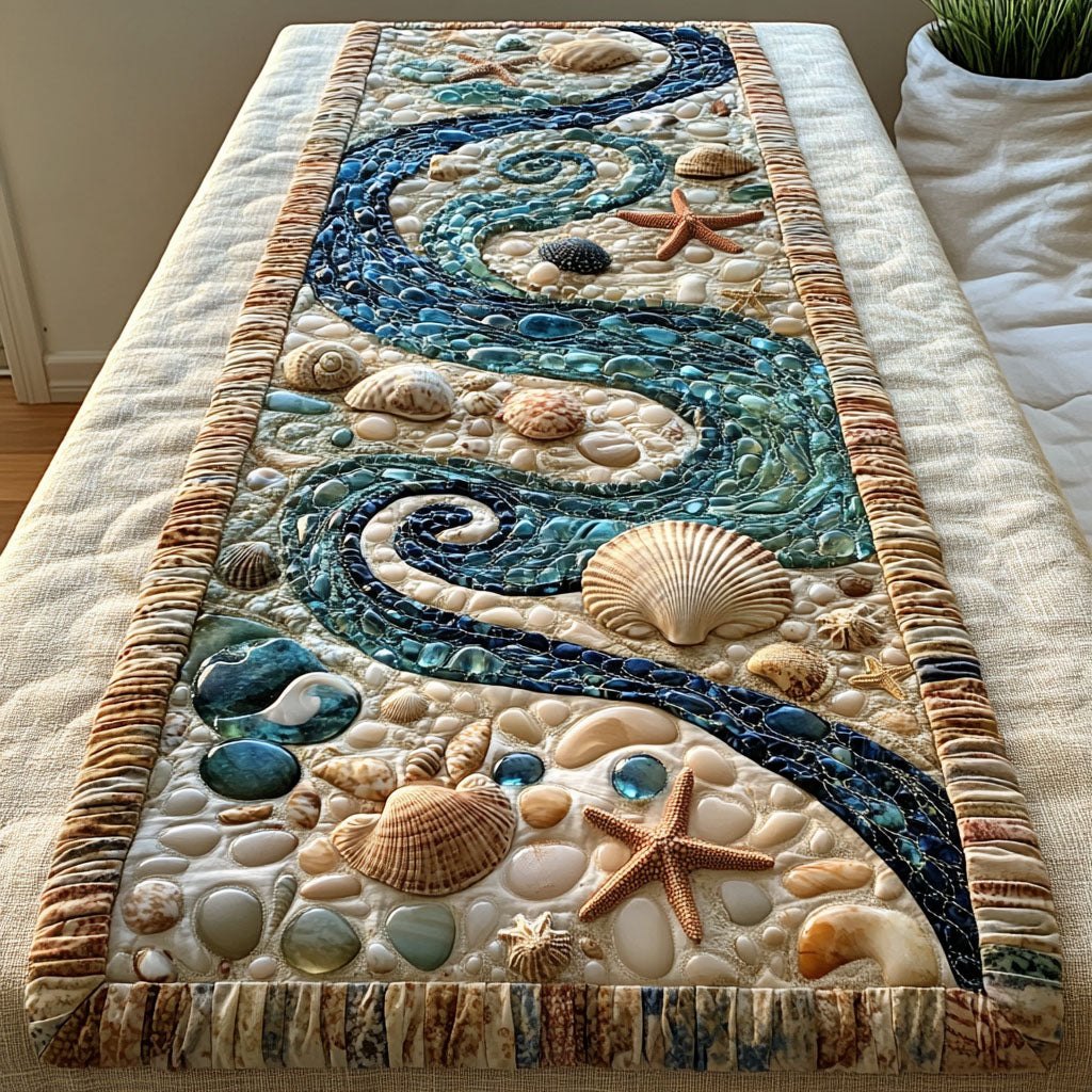 Ocean Waves Table Runner