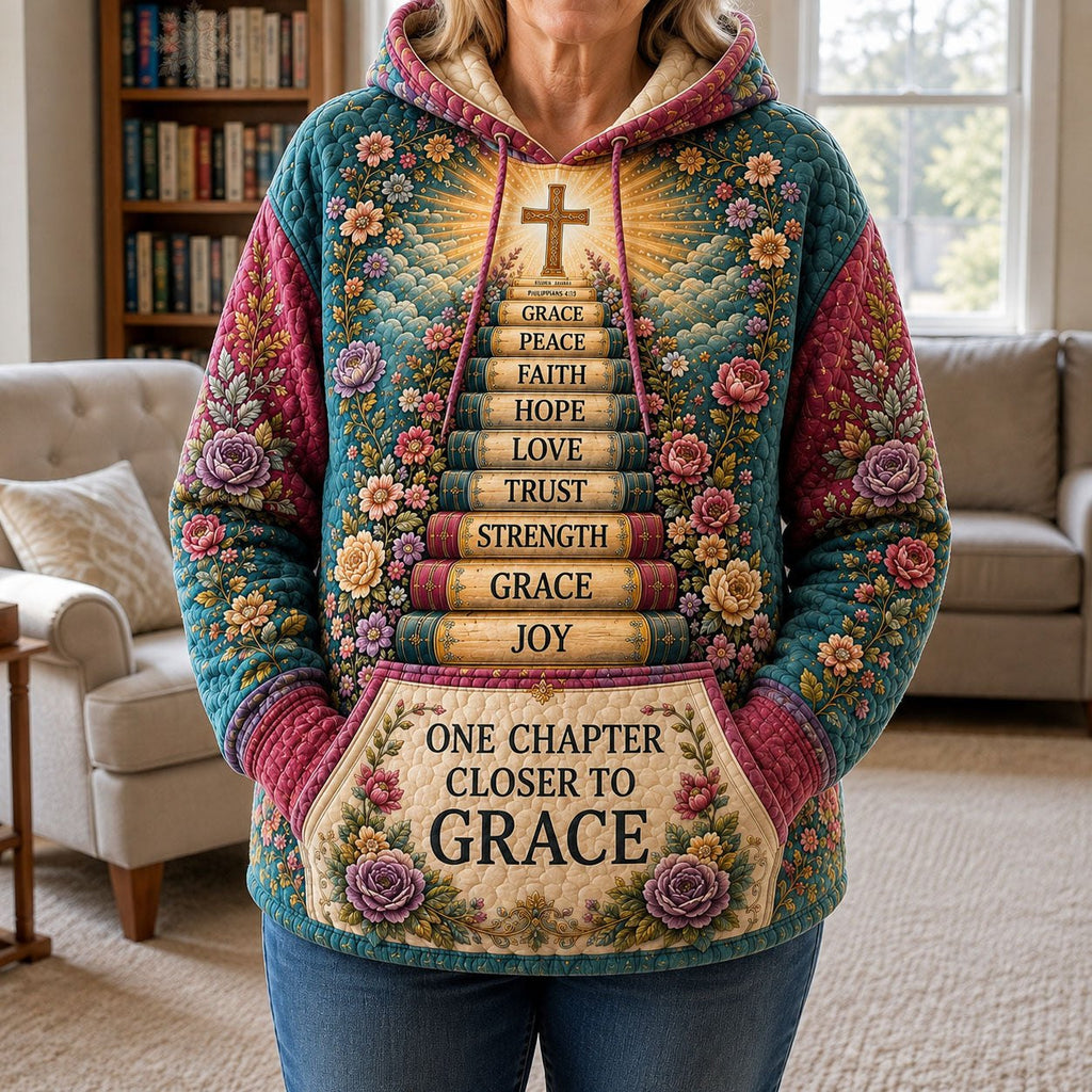 One Chapter Closer To Grace hoodie, all-over print