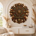 Boho Custom Name Wall Clock — personalized with a custom name