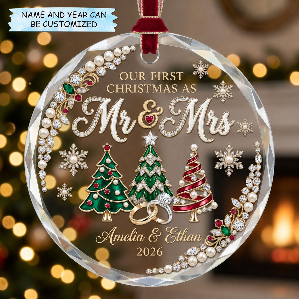 First Christmas Jeweled Trees Christmas Ornament