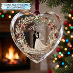 First Christmas Wedding Silhouette Christmas Ornament