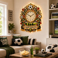 Soccer family Custom Name Wall Clock — personalized with a custom name