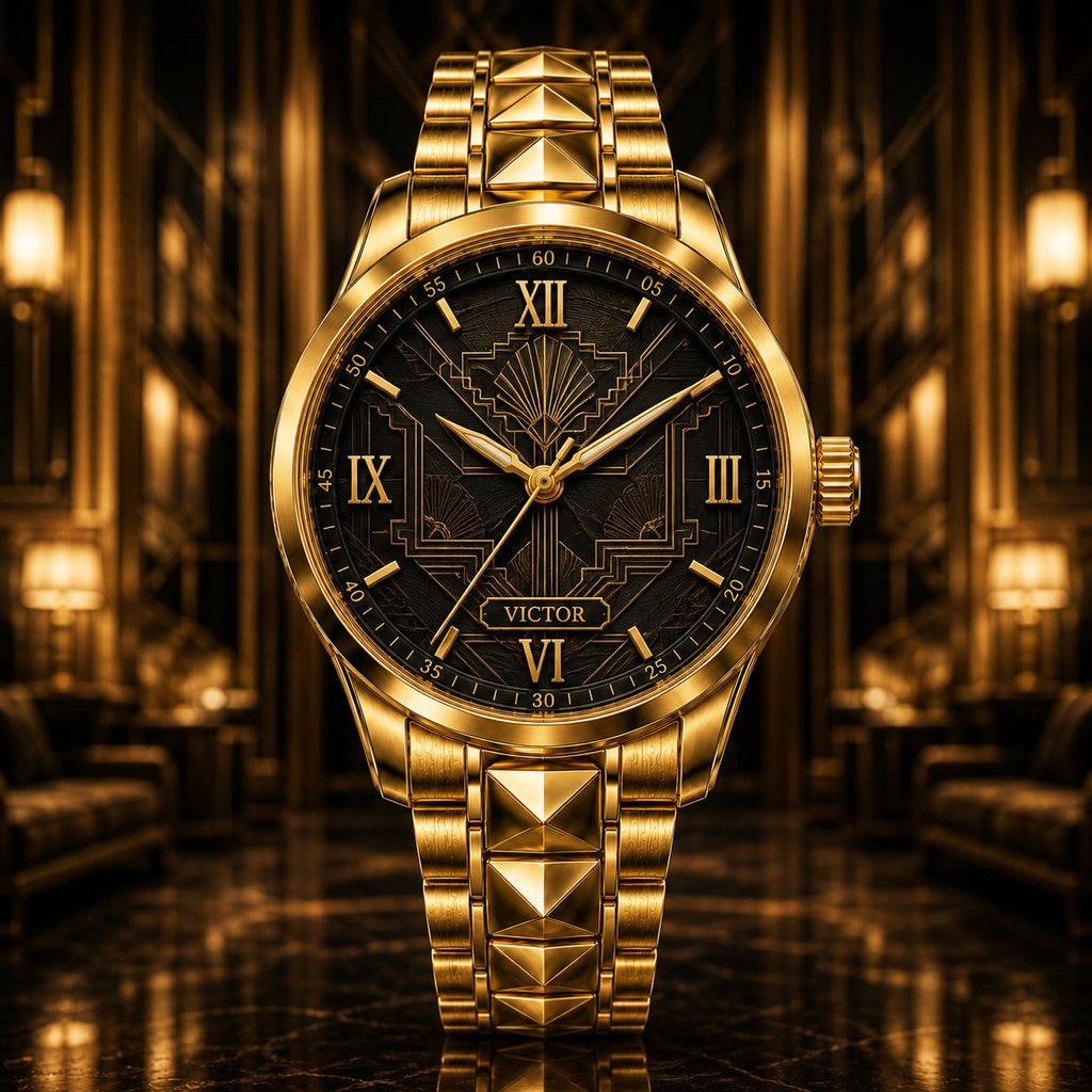 Custom Personalized Art Deco Watch — personalized with a custom name
