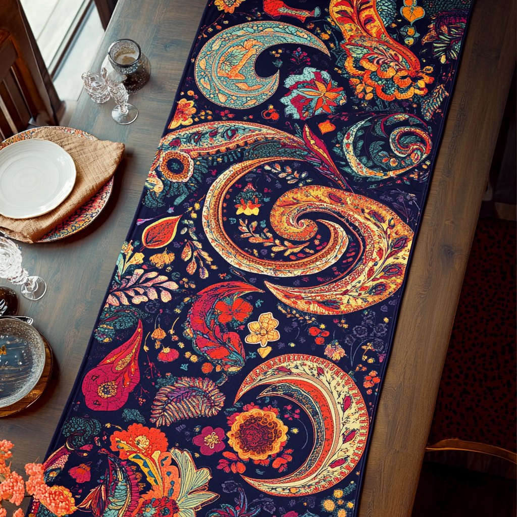 Paisley Bloom Table Runner