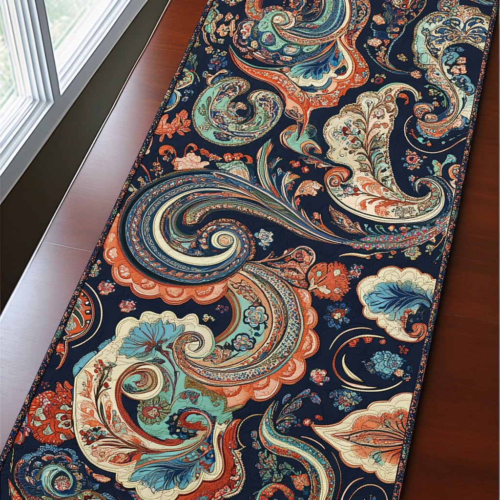 Paisley Elegance Table Runner