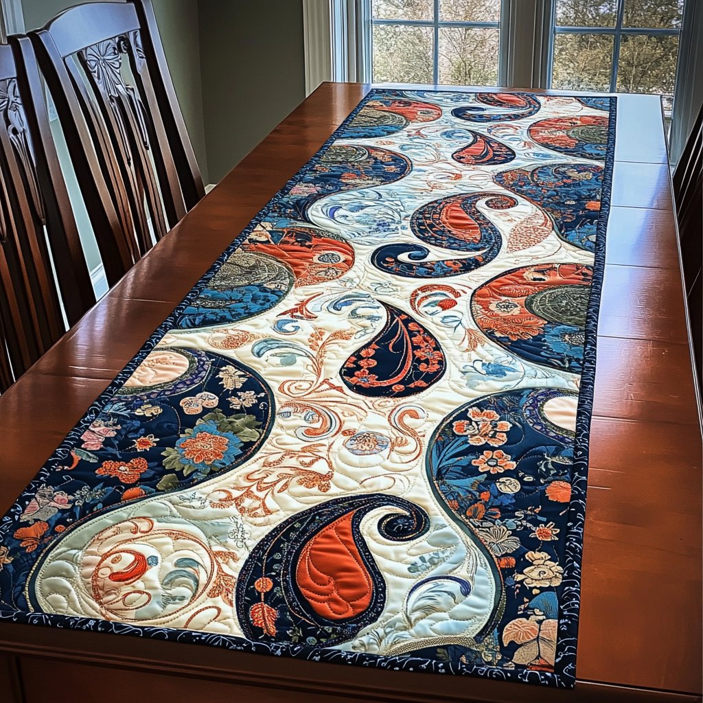Paisley Whispers Table Runner