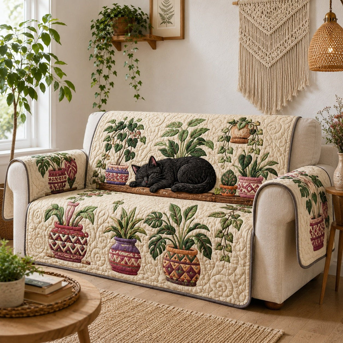 Panther Botanical Slumber Sofa Cover