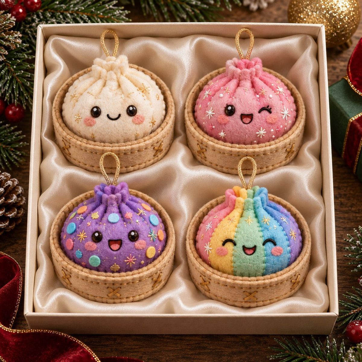 Pastel Dumpling Ornament Gift Set