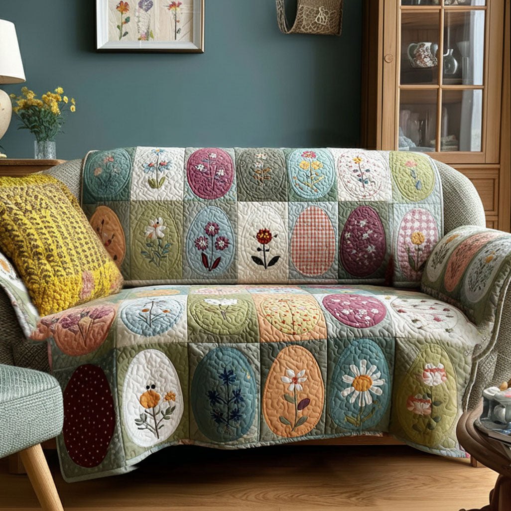 Pastel Egg Meadow Sofa Cover