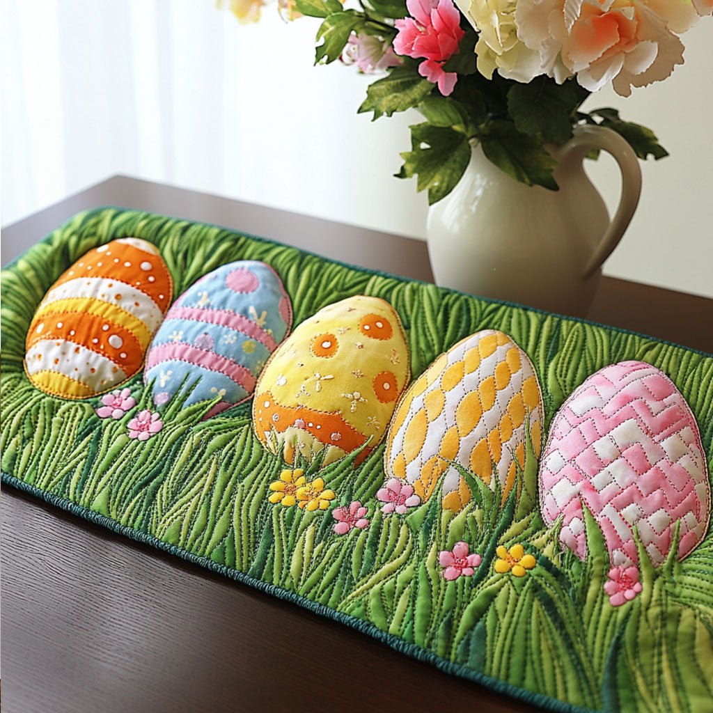 Pastel Egg Meadow Table Runner