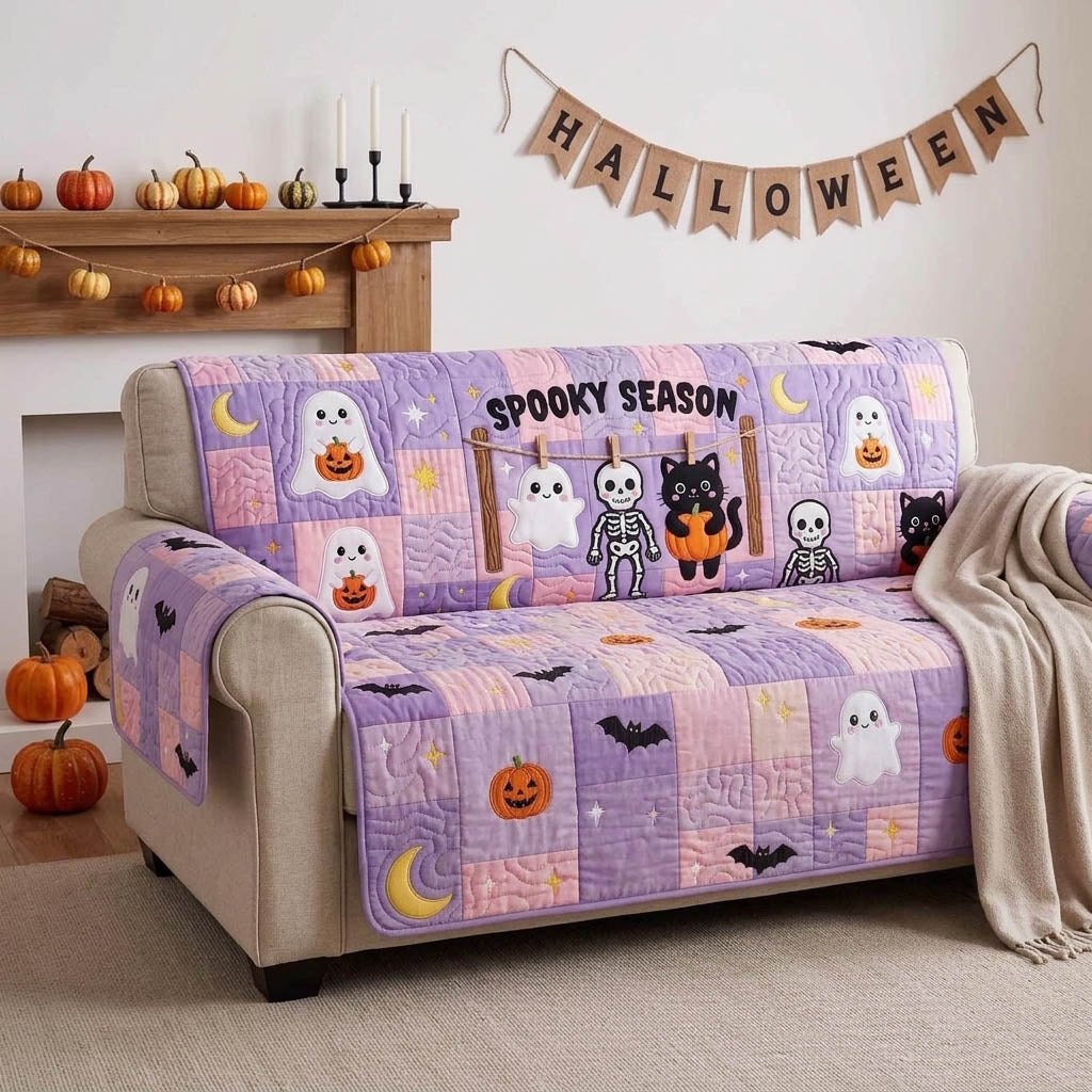 Pastel Halloween Spells Sofa Cover