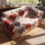 Pastel Hearts Sofa Cover