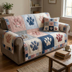 Pastel Paw Sofa Cover