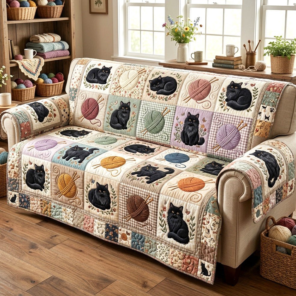 Pastel Purrs Sofa Cover
