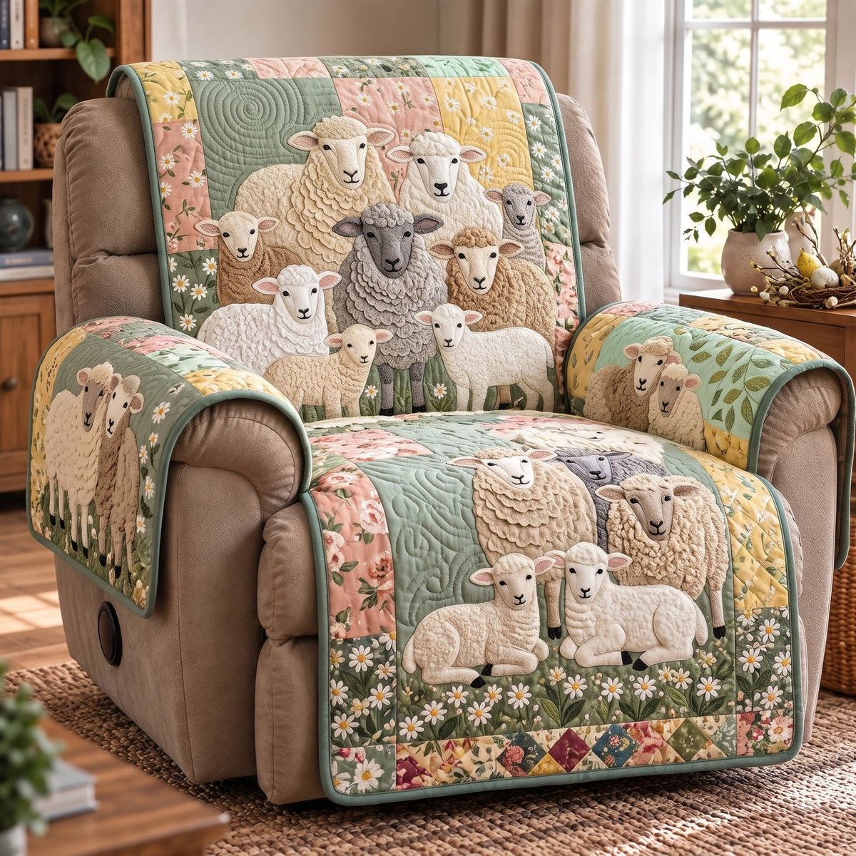 Pastel Sheep Sofa Cover
