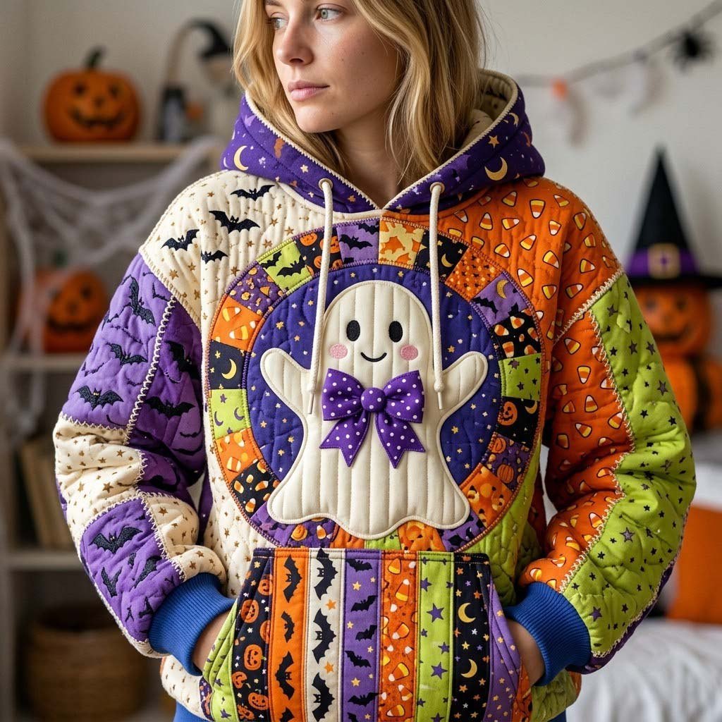 Bow Tie Ghost Bats hoodie, all-over print