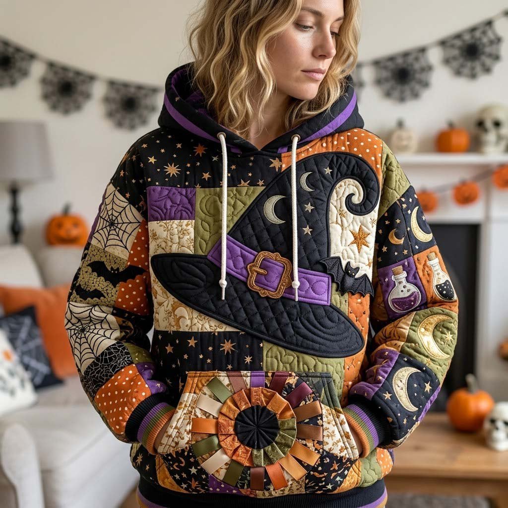 Witch Hat Buckle Night hoodie, all-over print