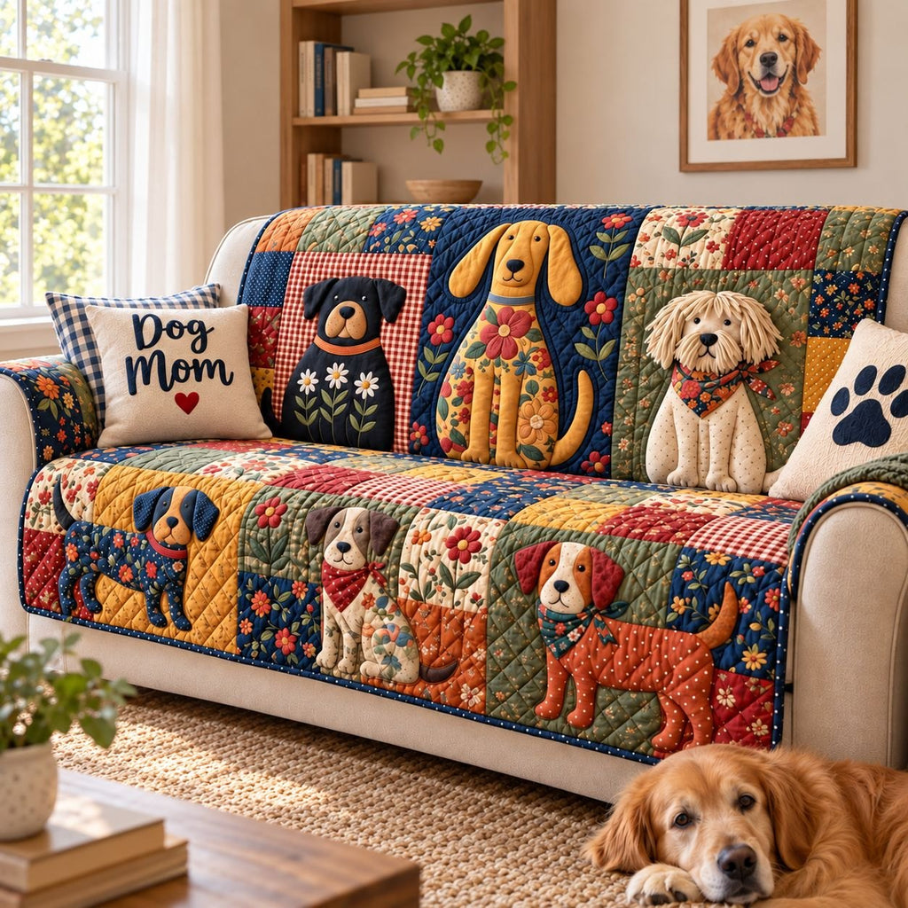 Patchwork Dog Garden Sofa Cover