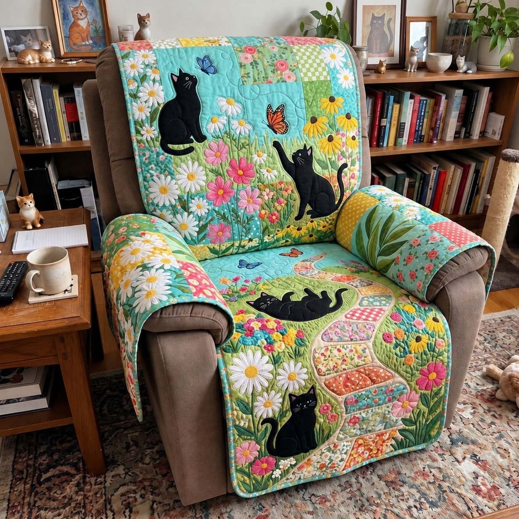 Patchwork Garden Cats Sofa Cover