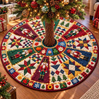 Patchwork Nutcracker Noel Christmas Tree Skirt