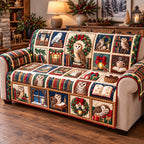 Patchwork Owl Library Sofa Cover