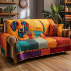 Patchwork Pup Sofa Cover