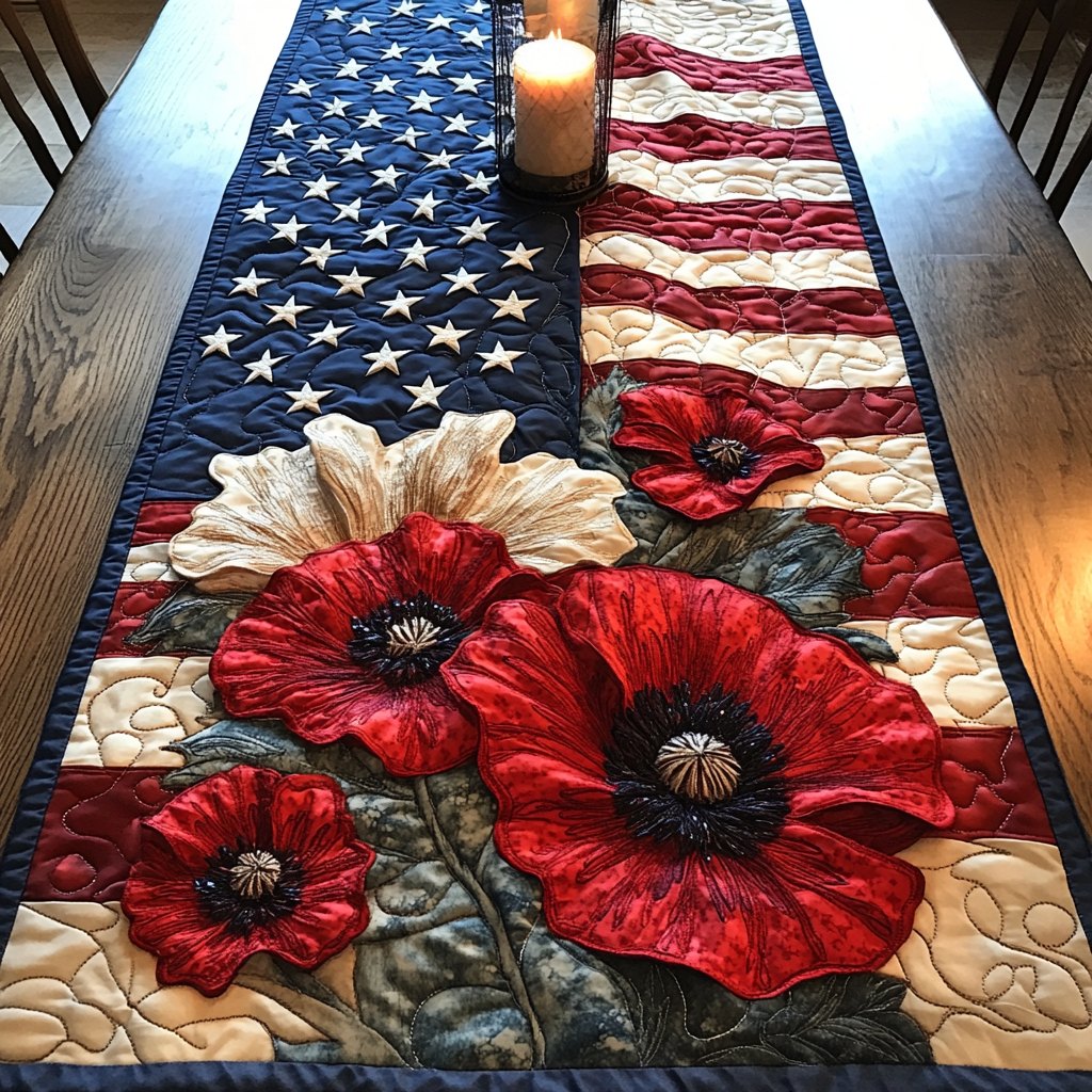 Patriot Petals Table Runner