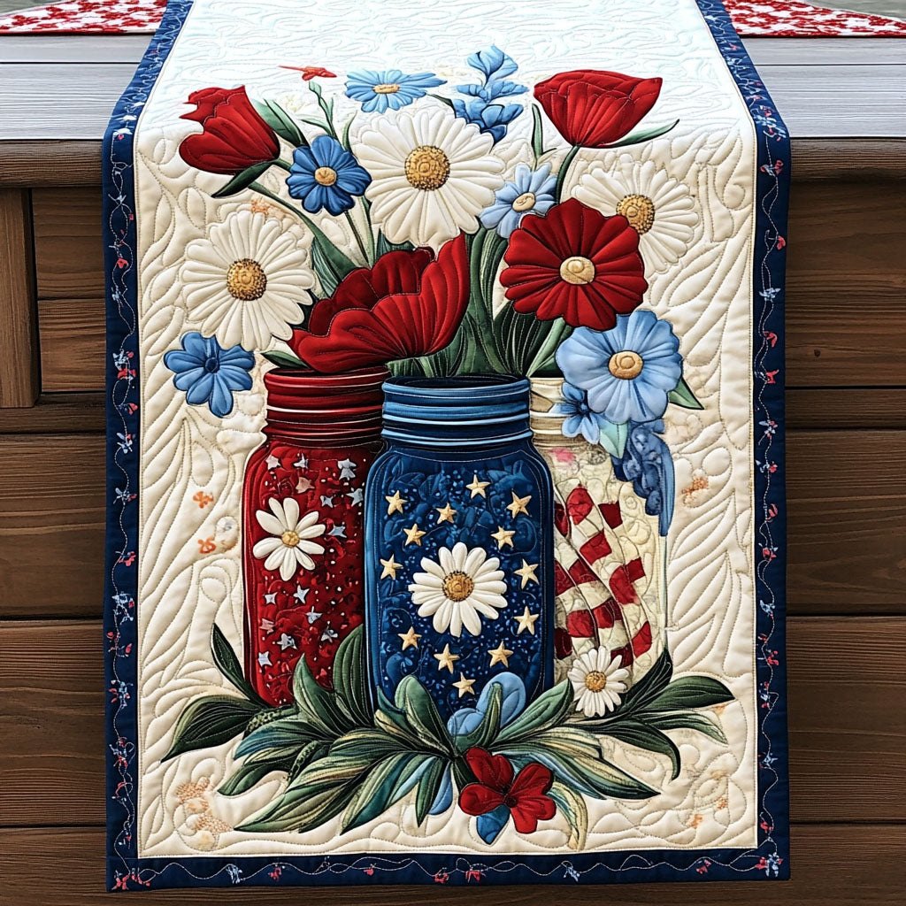 Patriotic Bloom Table Runner