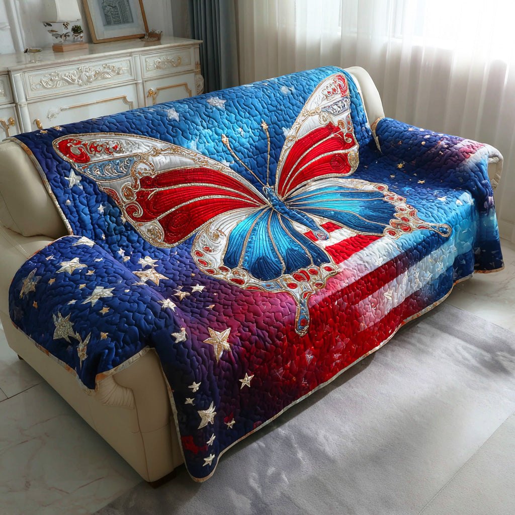 Patriotic Butterfly Sofa Cover