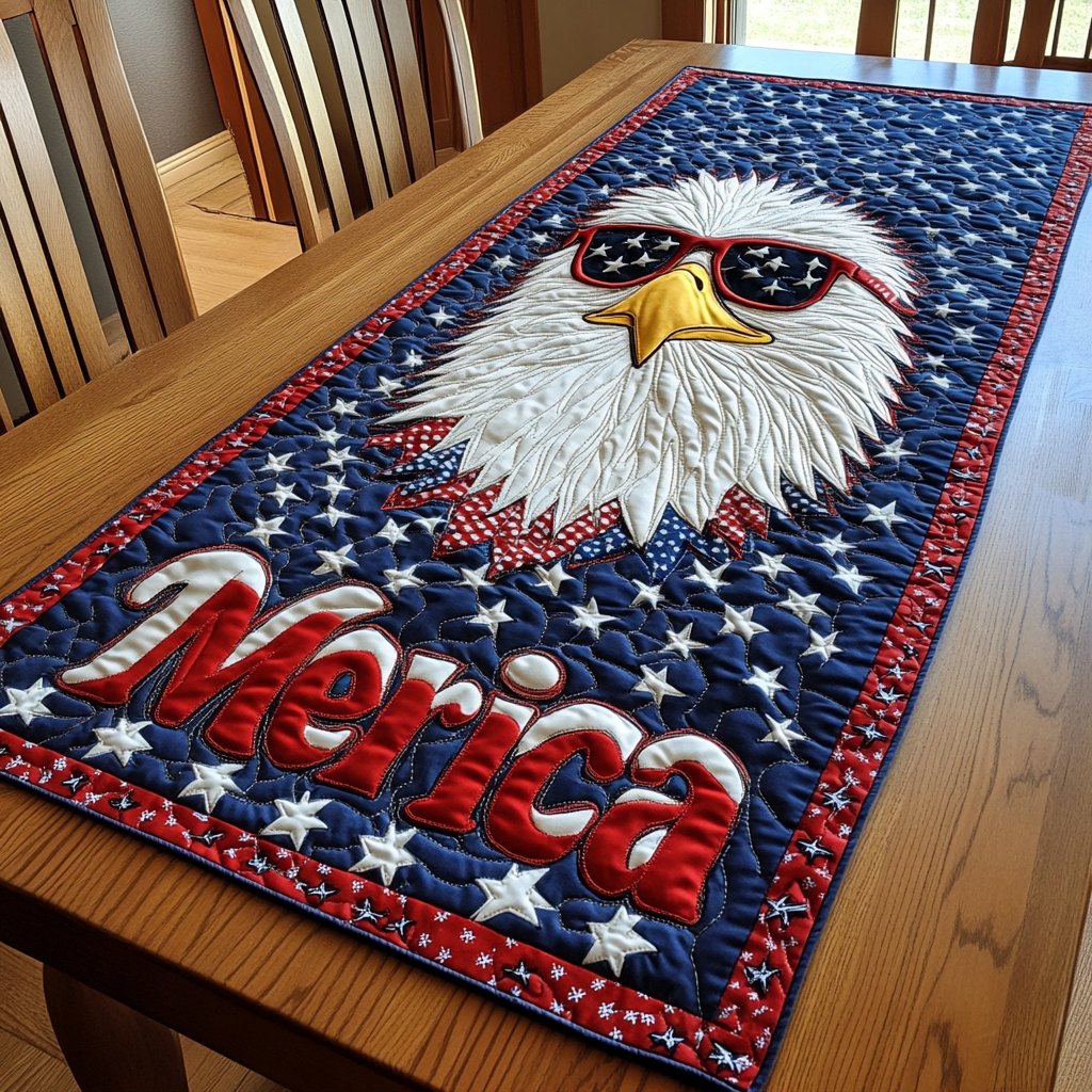 Patriotic Eagle Table Runner