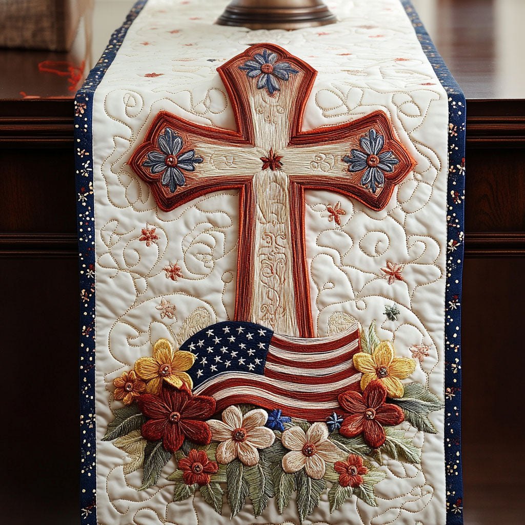 Patriotic Faith Table Runner