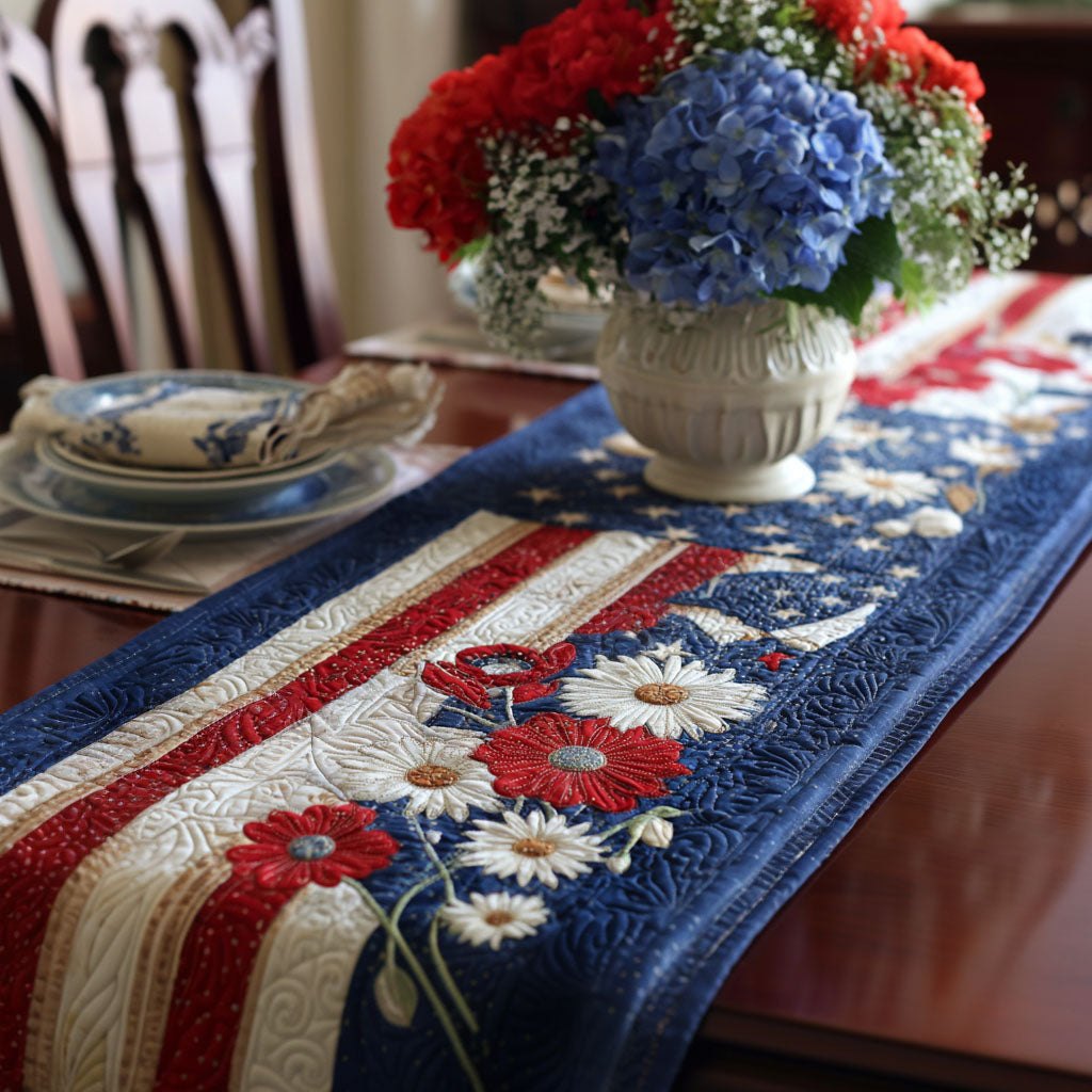 Patriotic Garden Trail Table Runner