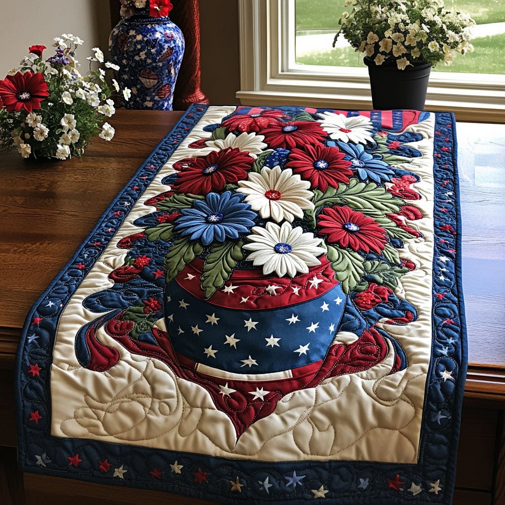 Patriotic Petals Table Runner