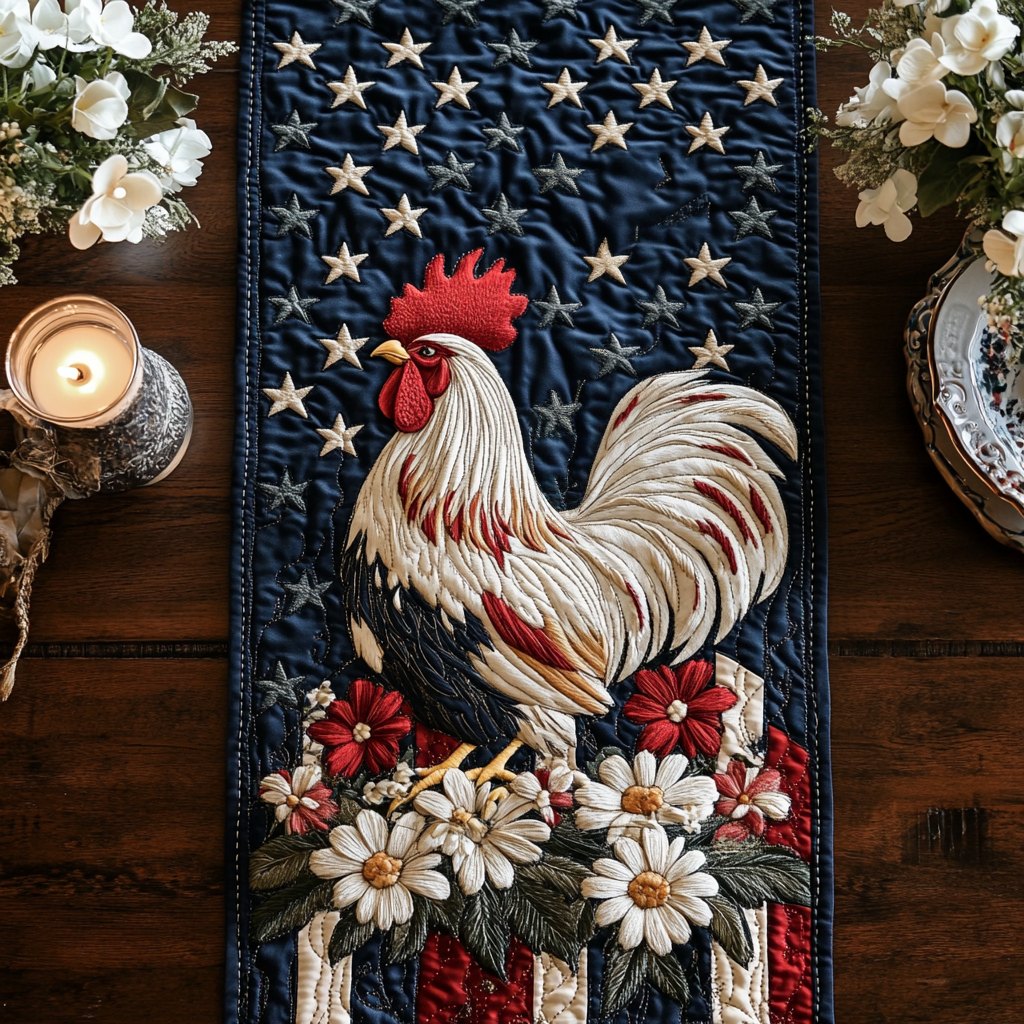 Patriotic Poultry Table Runner